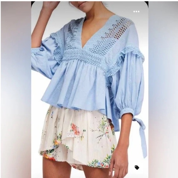 Free People Pants - Free People Womens Shorts Night Watcher Casual Floral White Size Medium
